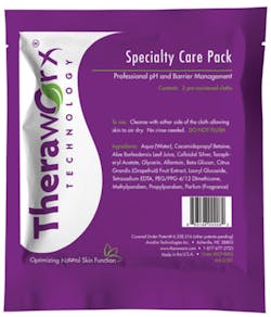 Theraworx Technology&rsquo;s 2-cloth Specialty Care Pack for pH and barrier management