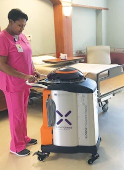 Xenex LightStrike pulsed xenon UV robot Xenex LightStrike pulsed xenon UV robot