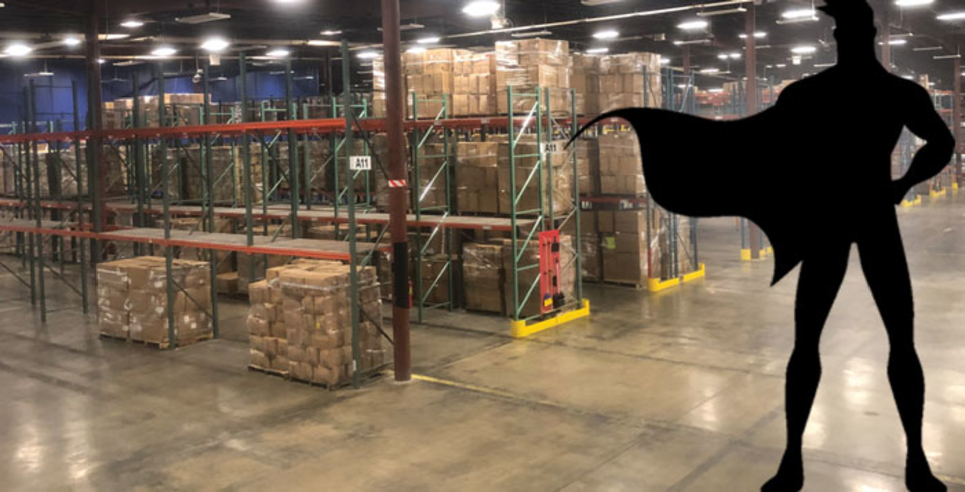 ALM Contract Services shows a storeroom that needed some help (left) and what it did to improve the footprint (right).