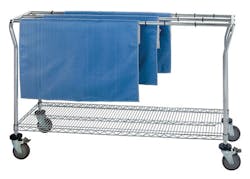 Quantum Medical’s chrome sterile wrap cart Quantum Medical’s chrome sterile wrap cart