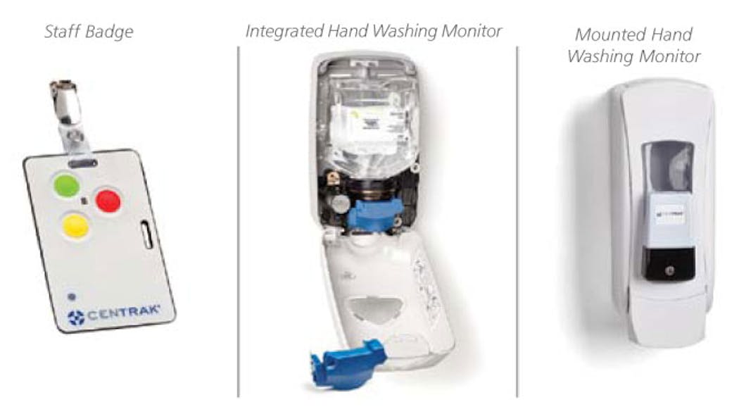 CenTrak&rsquo;s electronic hand hygiene monitoring system