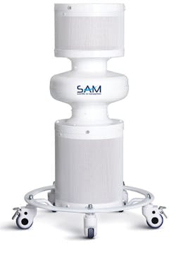 Scientific Air Management’s portable air filtration system Scientific Air Management’s portable air filtration system