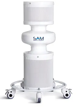 Scientific Air Management’s portable air filtration system Scientific Air Management’s portable air filtration system