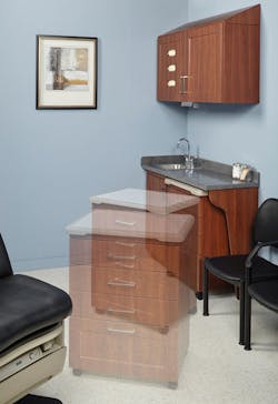 Mobile treatment cabinets from Midmark’s Synthesis Casework Collection Mobile treatment cabinets from Midmark’s Synthesis Casework Collection