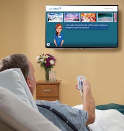 A patient learns about heart failure through TeleHealth&rsquo;s iCare Navigator.