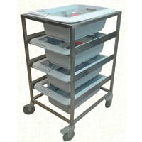 Pure Processing Transparent Four Tier Cart Pure Processing Transparent Four Tier Cart