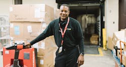 Ben Morgan, truck Driver from Distribution Center, delivering shipment. Ben Morgan, truck Driver from Distribution Center, delivering shipment.