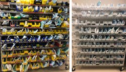 Before and after - new peel pack cart. The colorful one was the before and the cleaner one is after. Before and after - new peel pack cart. The colorful one was the before and the cleaner one is after.