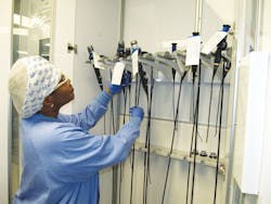 Tina Barkley checking for outdated flexible scopes Tina Barkley checking for outdated flexible scopes