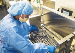 Tomika Pratt using the ultrasonic machine Tomika Pratt using the ultrasonic machine