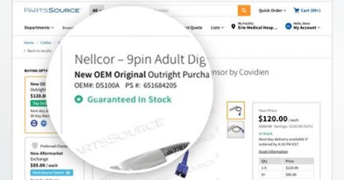 PartsSource Pro 2019 now available to improve medical equipment