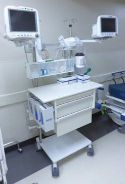 Paladin Healthcare Forward Triage Cart system deployed in a hospital Paladin Healthcare Forward Triage Cart system deployed in a hospital