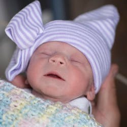 The baby girl was born in June. The baby girl was born in June.