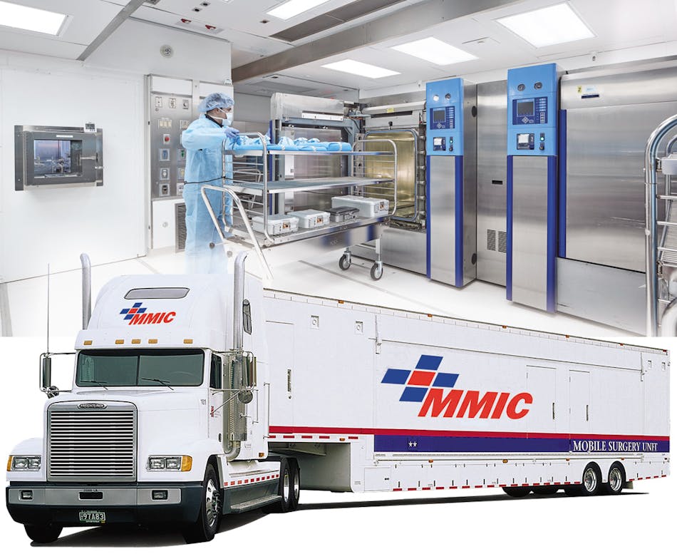 Mobile Medical International Corporation temporary sterile processing facility and mobile unit.
