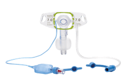 Photo courtesy of Smiths Medical: SmithBLUselect trach tube Photo courtesy of Smiths Medical: SmithBLUselect trach tube