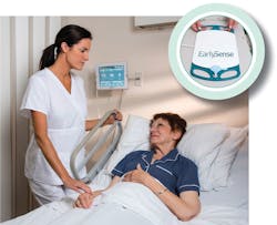 EarlySense patient being monitored by sensor