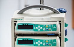 GuardRFID&rsquo;s Article Tag makes it easy to locate and identify the usage status of hospital equipment, including these B.Braun pumps.