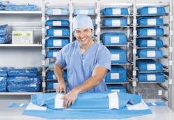 Halyard’s SmartFold blue wrap Halyard’s SmartFold blue wrap