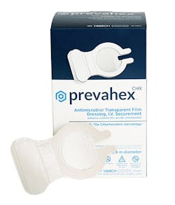 PrevahexCHX Antimicrobial IV Securement Dressing from Entrotech Life Sciences, Inc. PrevahexCHX Antimicrobial IV Securement Dressing from Entrotech Life Sciences, Inc.