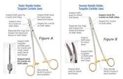 Cracks in the neck of the needle holder are a common problem. Cracks in the neck of the needle holder are a common problem.