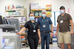 Left to Right: Ladda Marshall (Supervisor, Printing Services), Steven Heijn (Printing Services Lead), and Gary Cookson (Printer) cover internal printing needs. Left to Right: Ladda Marshall (Supervisor, Printing Services), Steven Heijn (Printing Services Lead), and Gary Cookson (Printer) cover internal printing needs.