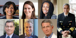 Clockwise left to right: Dr. Rochelle Walensky, Natalie Quillian, Dr. Marcella Nunez-Smith, Dr. Vivek Murthy, Dr. Anthony Fauci, Jeff Zients and Xavier Becerra Clockwise left to right: Dr. Rochelle Walensky, Natalie Quillian, Dr. Marcella Nunez-Smith, Dr. Vivek Murthy, Dr. Anthony Fauci, Jeff Zients and Xavier Becerra
