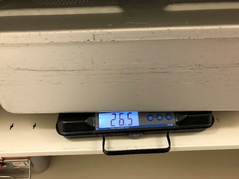Audits routinely show set weights that exceed the 25-pound limit. Even a pound or two can increase risk for wet packs/sterilization failures and employee injury.