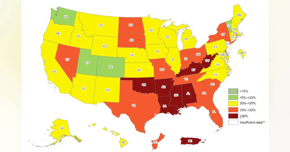 CDC releases updated maps of America’s high levels of inactivity | HPN ...