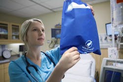 Nurse switching to WikiPouch polypropylene mesh bag