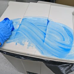 Kinnos Highlight for bleach wipes colors your wipes blue for visual confirmation of coverage Kinnos Highlight for bleach wipes colors your wipes blue for visual confirmation of coverage