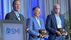 Pictured are Steve Gundersen, SMI Board Chair, David Roberts, Senior Vice President & President, U.S. Market at Medtronic, Inc, Tom Lu Pictured are Steve Gundersen, SMI Board Chair, David Roberts, Senior Vice President & President, U.S. Market at Medtronic, Inc, Tom Lu