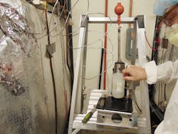 Wilder collecting steam condensate for non-condesible gas steam quality measurements Wilder collecting steam condensate for non-condesible gas steam quality measurements