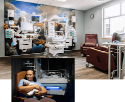 Jameisha Mckinney and her baby boy Cylus in MVH’s NICU outfitted by Dräger Jameisha Mckinney and her baby boy Cylus in MVH’s NICU outfitted by Dräger