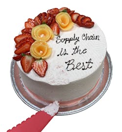 Supply Chain is the Best cake that clinical partners gave to team as a thank you for all the work in mitigating supply disruptions Supply Chain is the Best cake that clinical partners gave to team as a thank you for all the work in mitigating supply disruptions