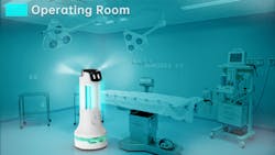 Pringle Robotics's Puductor 2 dry-mist disinfection and the UV-C system Pringle Robotics's Puductor 2 dry-mist disinfection and the UV-C system