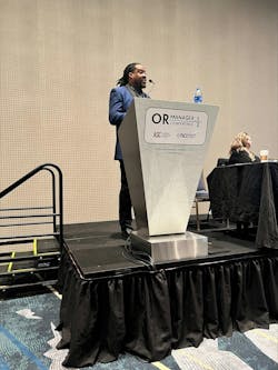 SPD Manager Charles Williams at OR Manager Conference, October 2022. SPD Manager Charles Williams at OR Manager Conference, October 2022.