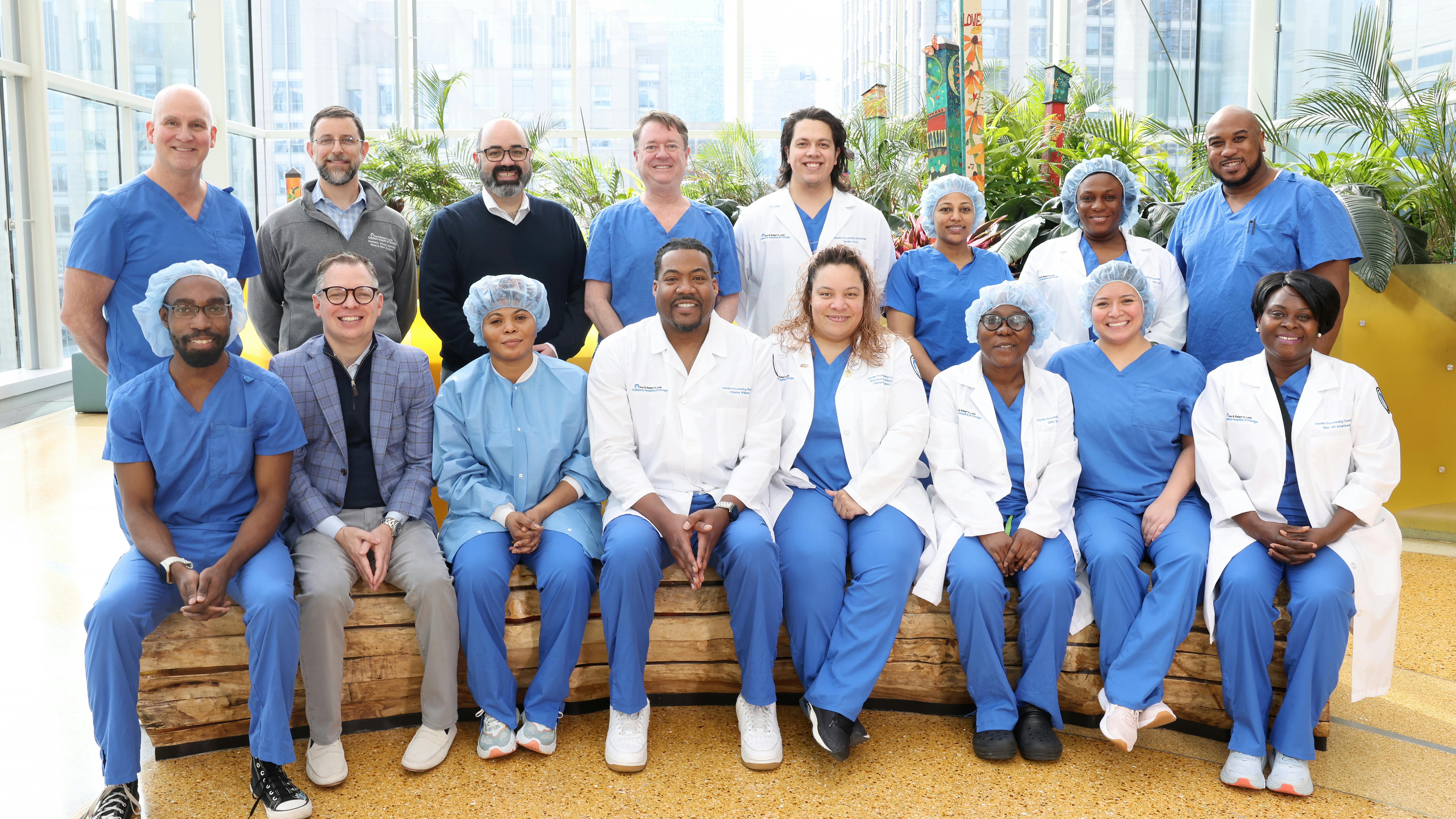 Standing: John Olmstead, Jonathon Ida MD, Brian Stahulak CNO, W. Zeh Wellington, Santino Bruno, Sayanet Yitbarek, Tyran Dumas Seated: Ricky Williams, Courtney Hardy MD, Linda Darko, Charles Williams, Cherie Dominguez, Gifty Agyekum, Linda Williams, Naa-Afi Amamkwah