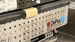 Sticky residue from labels and tape can interfere with effective cleaning and sterilization. All residue must be removed completely with an approved solution. Sticky residue from labels and tape can interfere with effective cleaning and sterilization. All residue must be removed completely with an approved solution.