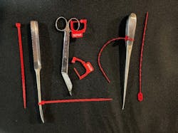 Figure 1 – Some of the various options for tagging damaged instruments. Photo by Stephen M. Kovach Figure 1 – Some of the various options for tagging damaged instruments. Photo by Stephen M. Kovach