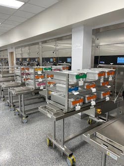 Sterilizer unload with sets Sterilizer unload with sets