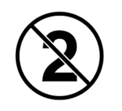 Figure 4: Symbol for “Single-Use Devices” (SUDs) or “Do not reuse.” (ISO 7000-1051).9 Figure 4: Symbol for “Single-Use Devices” (SUDs) or “Do not reuse.” (ISO 7000-1051).9